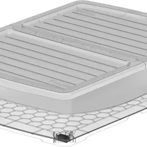 Begränsat antal Sänglåda med hjul 45 l - transparent