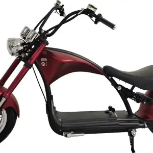 Elscooter Båge 2000W Röd - Elmoped Klass 1 + Låskätting Snabb frakt