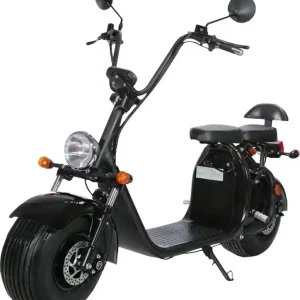 Lågt pris Elscooter 1500W Moped Klass 1 - Svart Elmoped