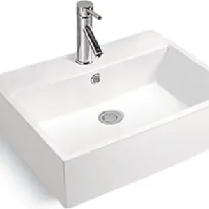 Tvättställ Porslin Vit 52,5x41x15 cm Trygg betalning