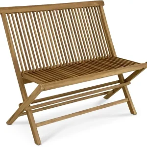 Ihopfällbar utesoffa teak Saltö 100 x 47 x 89 cm Rabatt
