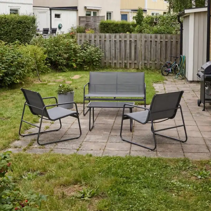 Zanzibar loungegrupp soffa & fåtöljer med soffbord svart Köp nu