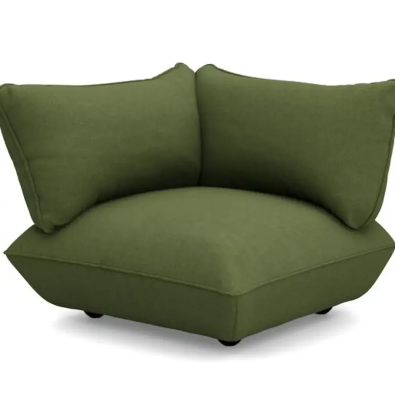 Snabb leverans sumo soffa hörndel boucle recycled leaf green