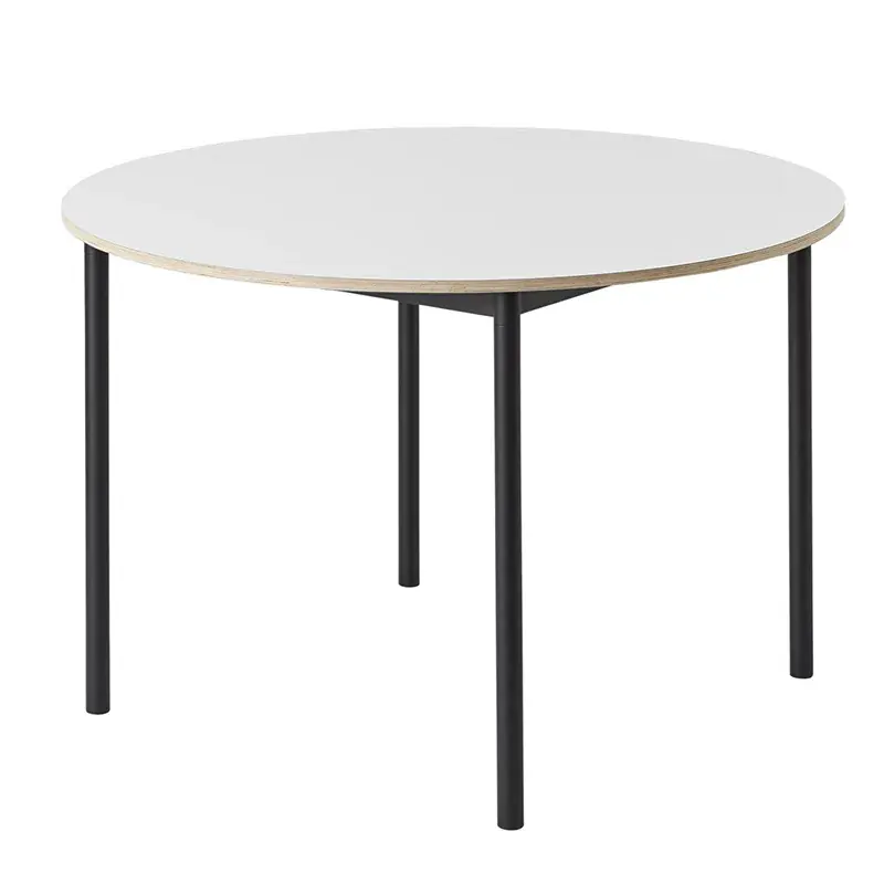 Bästa pris Base matbord110 cm - White Laminate Plywood Black
