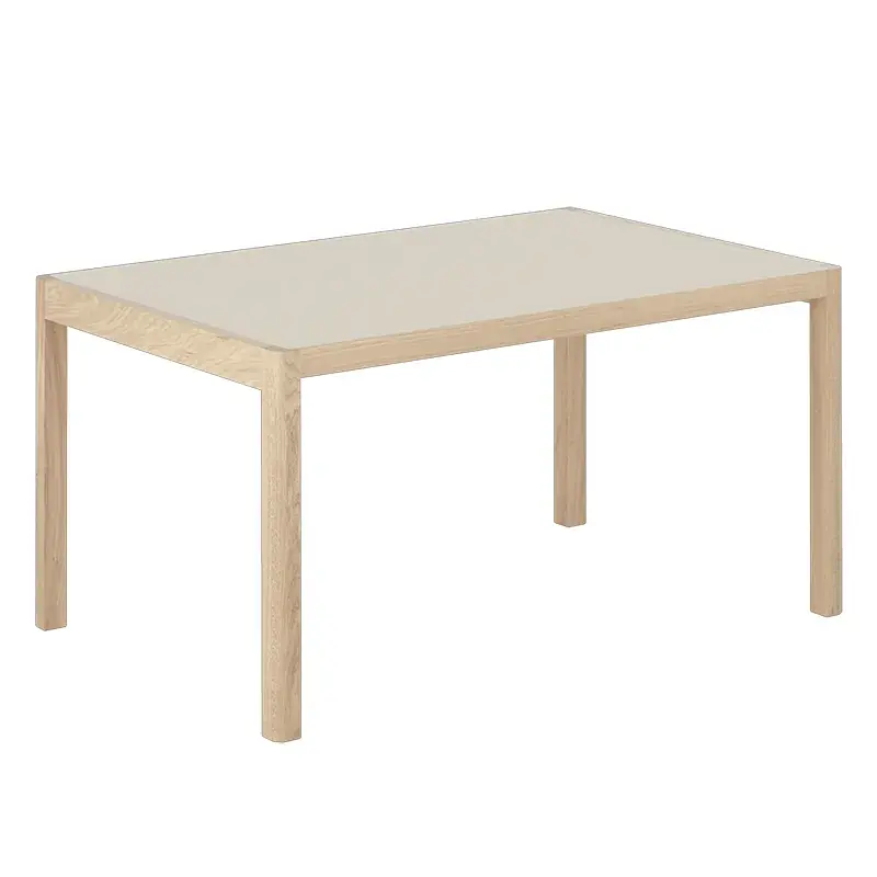 Fynd Workshop Table 92x140 cm - Warm Grey Linoleum Oak
