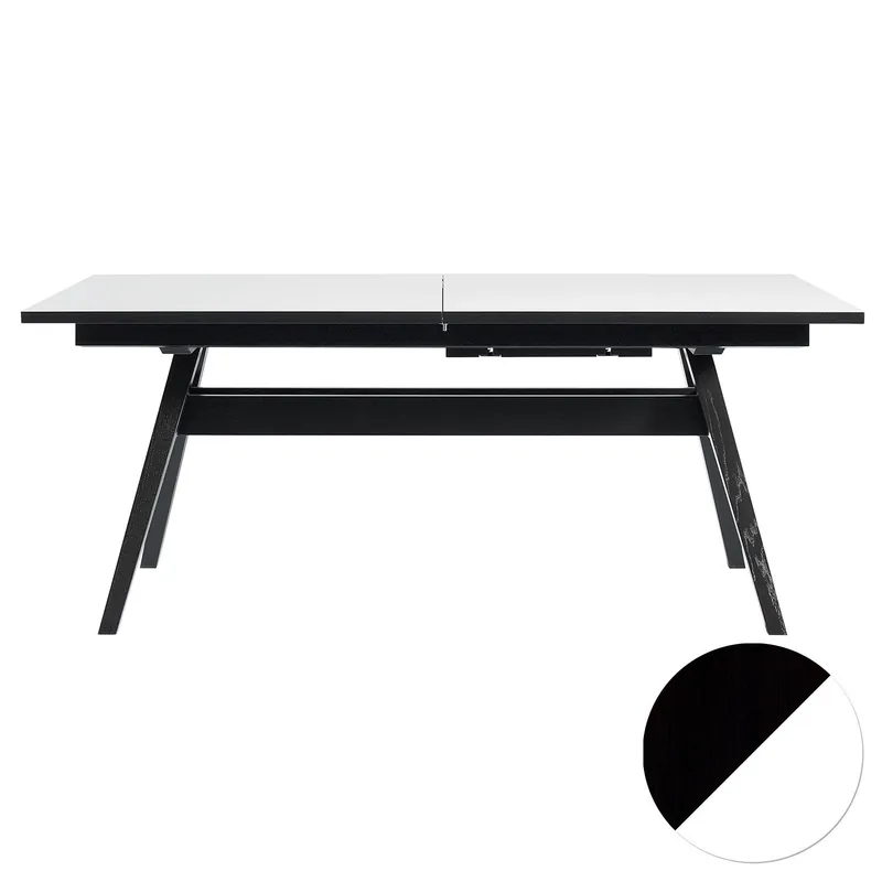 Sista chansen Sm11 Bord Svart Ek Lack/Vit Laminat 183-275X100X74Cm