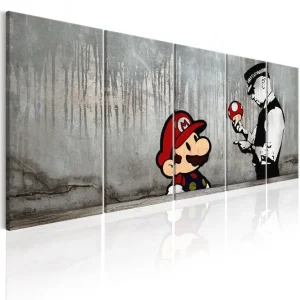 Trygg betalning Tavla Mario Bros On Concrete 225x90 - Inredning & dekor