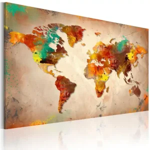 Trygg betalning Tavla Painted World 90x60 - Inredning & dekor