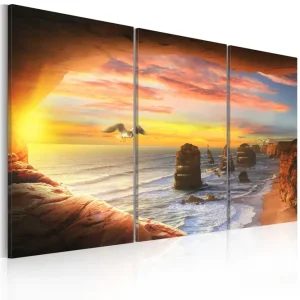 Begränsad tid Tavla Paradise Beach 120X80 Orange|Flerfärgad - Inredning & dekor
