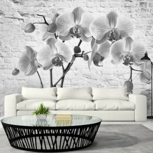 Utförsäljning FOTOTAPET Orchid In Shades Of Gray 300x210 - Inredning & dekor