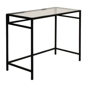 Sabani Skrivbord 100 cm Glas/Svart - Möbler Utförsäljning