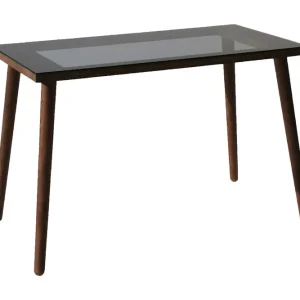 Kampanjpris Sabani Skrivbord 110 cm Glas/Valnötsbrun - Möbler