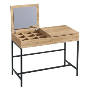 Sminkbord 45x100 cm Natur/Svart - Möbler Outlet