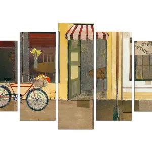 Dekorativ MDF-målning 5-Delar 20x60 cm Flerfärgad - Inredning Begränsat erbjudande