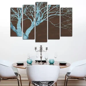 Dekorativ Canvastavla 5-Delar 70x20 cm Flerfärgad - Inredning Rabatt