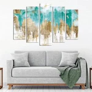 Dekorativ Canvastavla 5-Delar 70x20 cm Flerfärgad - Inredning Säker betalning