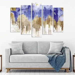 Dekorativ Canvastavla 5-Delar 70x20 cm Flerfärgad - Inredning Fynd