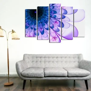 Dekorativ Canvastavla 5-Delar 70x20 cm Flerfärgad - Inredning Begränsat antal