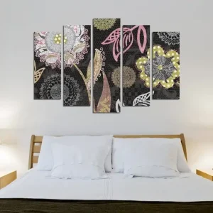 Dekorativ Canvastavla 5-Delar 70x20 cm Flerfärgad - Inredning Köp nu