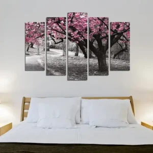Dekorativ Canvastavla 5-Delar 70x20 cm Flerfärgad - Inredning Rabatter