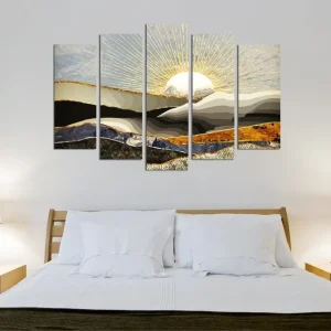 Dekorativ Canvastavla 5-Delar 70x20 cm Flerfärgad - Inredning Nyhet