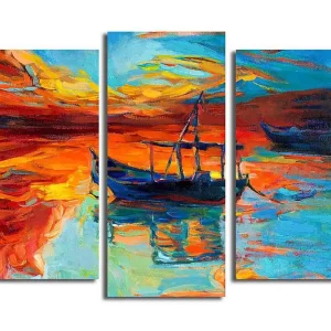 Fynd Canvastavla Scenic 3-pack Flerfärgad 20x39 cm - Inredning