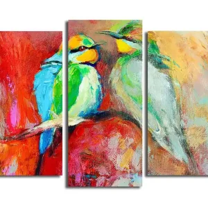 Canvastavla 3-pack Flerfärgad 20x39 cm - Inredning Utförsäljning