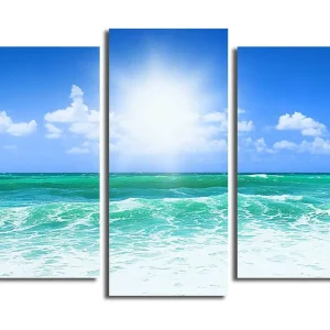 Billig Canvastavla 3-pack Flerfärgad 20x39 cm - Inredning