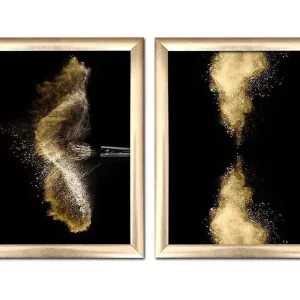 Begränsad tid Tavla Abstract med Ram 2-pack Flerfärgad 23,5x28,5 cm - Inredning