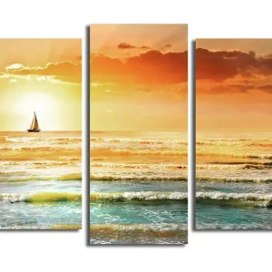 Canvastavla 3-pack Flerfärgad 20x39 cm - Inredning Reapris