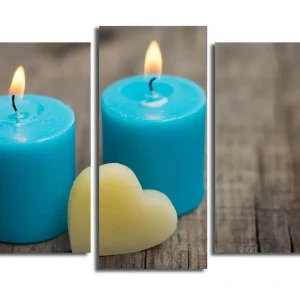 Billig Canvastavla 3-pack Flerfärgad 20x39 cm - Inredning