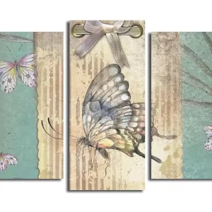 Canvastavla 3-pack Flerfärgad 20x39 cm - Inredning Erbjudande