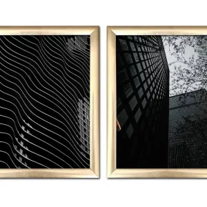 Tavla Building med Ram 2-pack Flerfärgad 23,5x28,5 cm - Inredning Handla nu