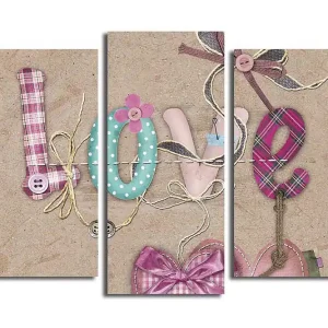 Canvastavla Kitchen 3-pack Flerfärgad 20x39 cm - Inredning Kampanj