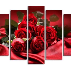 Canvastavla 5-pack Flerfärgad 19x60 cm - Inredning Fynd
