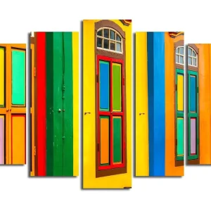Canvastavla 5-pack Flerfärgad 19x60 cm - Inredning Rea
