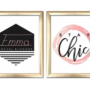 Tavla Sayings med Ram 2-pack Flerfärgad 23,5x28,5 cm - Inredning risnedsättning