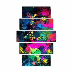 Canvastavla 5-pack Flerfärgad 19x60 cm - Inredning Rea