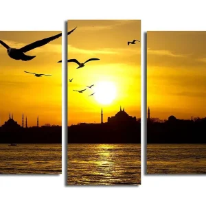 Expressleverans Canvastavla 3-pack Flerfärgad 20x39 cm - Inredning