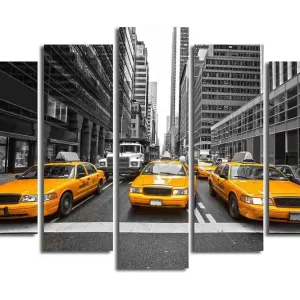 Endast denna vecka Canvastavla 5-pack Flerfärgad 19x60 cm - Inredning