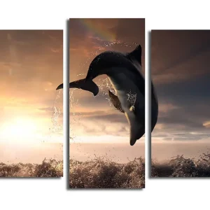Canvastavla 3-pack Flerfärgad 20x39 cm - Inredning Billig