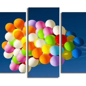 Canvastavla 3-pack Flerfärgad 20x39 cm - Inredning Fynd