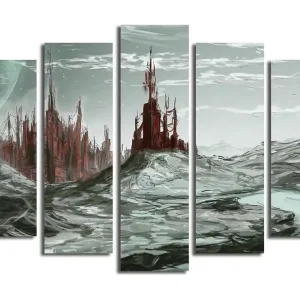 Säker betalning Canvastavla 5-pack Flerfärgad 19x60 cm - Inredning