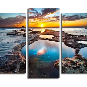 Canvastavla 3-pack Flerfärgad 20x39 cm - Inredning Sänkt pris