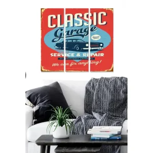 Canvastavla Advertisement 3-pack Flerfärgad 20x50 cm - Inredning Beställ nu