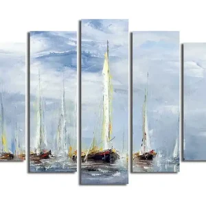 Billigare Canvastavla 5-pack Flerfärgad 19x60 cm - Inredning