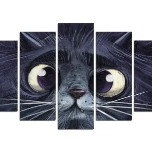 Premium Dekorativ MDF-målning 5-Delar 20x60 cm Flerfärgad - Inredning