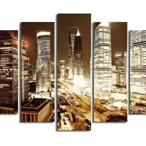 Utförsäljning Canvastavla 5-pack Flerfärgad 19x60 cm - Inredning