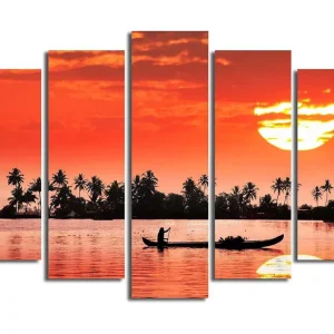 Erbjudandepris Canvastavla 5-pack Flerfärgad 19x60 cm - Inredning