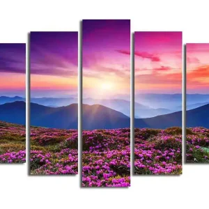Expressleverans Canvastavla 5-pack Flerfärgad 19x60 cm - Inredning